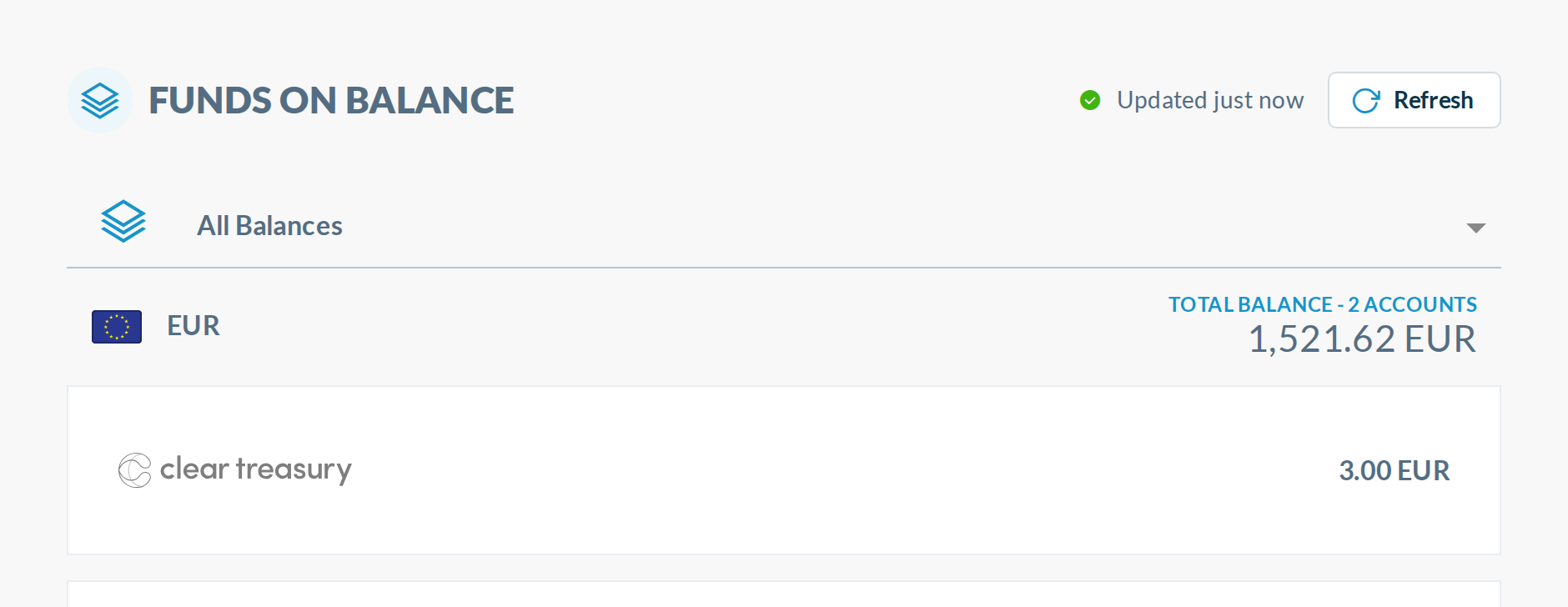 B just refreshed: tick for about 3 seconds, then back to plain text