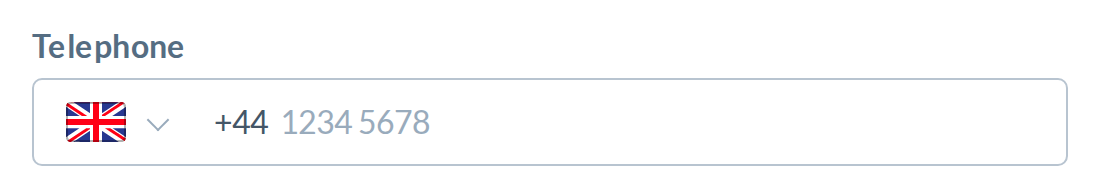 Same rule on Edit profile: the client's own country (GB stubbed, since this dev user has none)