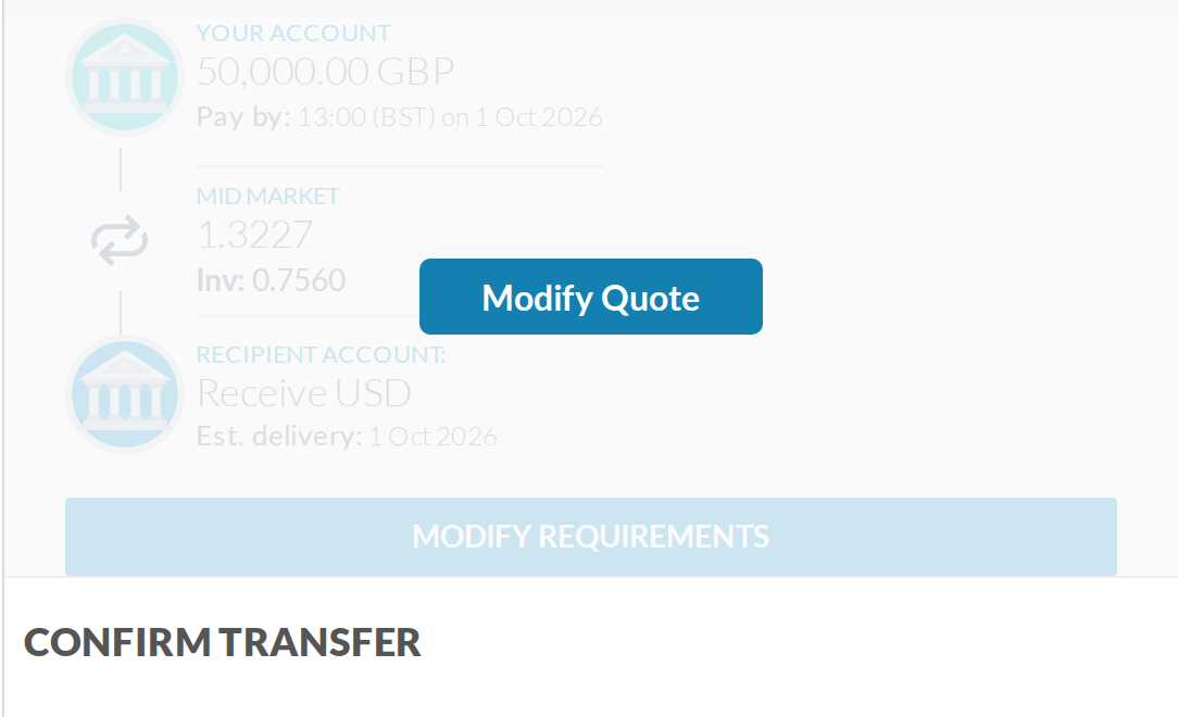 Today at 600px: the veil also covers the stacked layout, on top of its own MODIFY REQUIREMENTS button